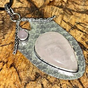 Rose Quartz “The Love & Compassion Stone” Pendant 2 1/4”